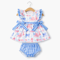 Girls pastel flag bloomer set ￼