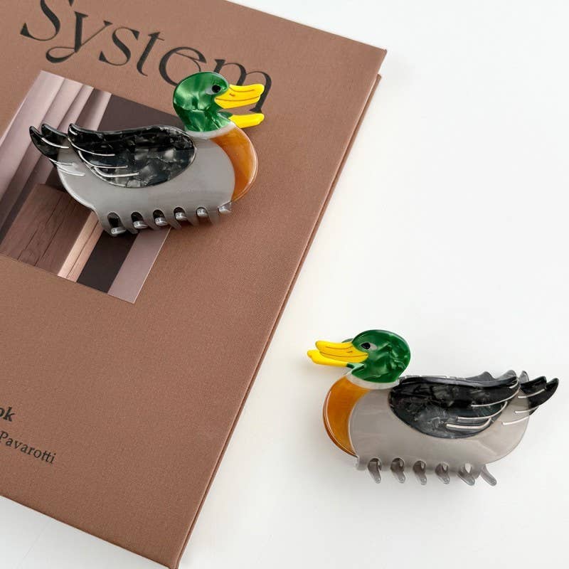 JUMBO MALLARD DUCK HAIR CLAW CLIPS | 40H1028