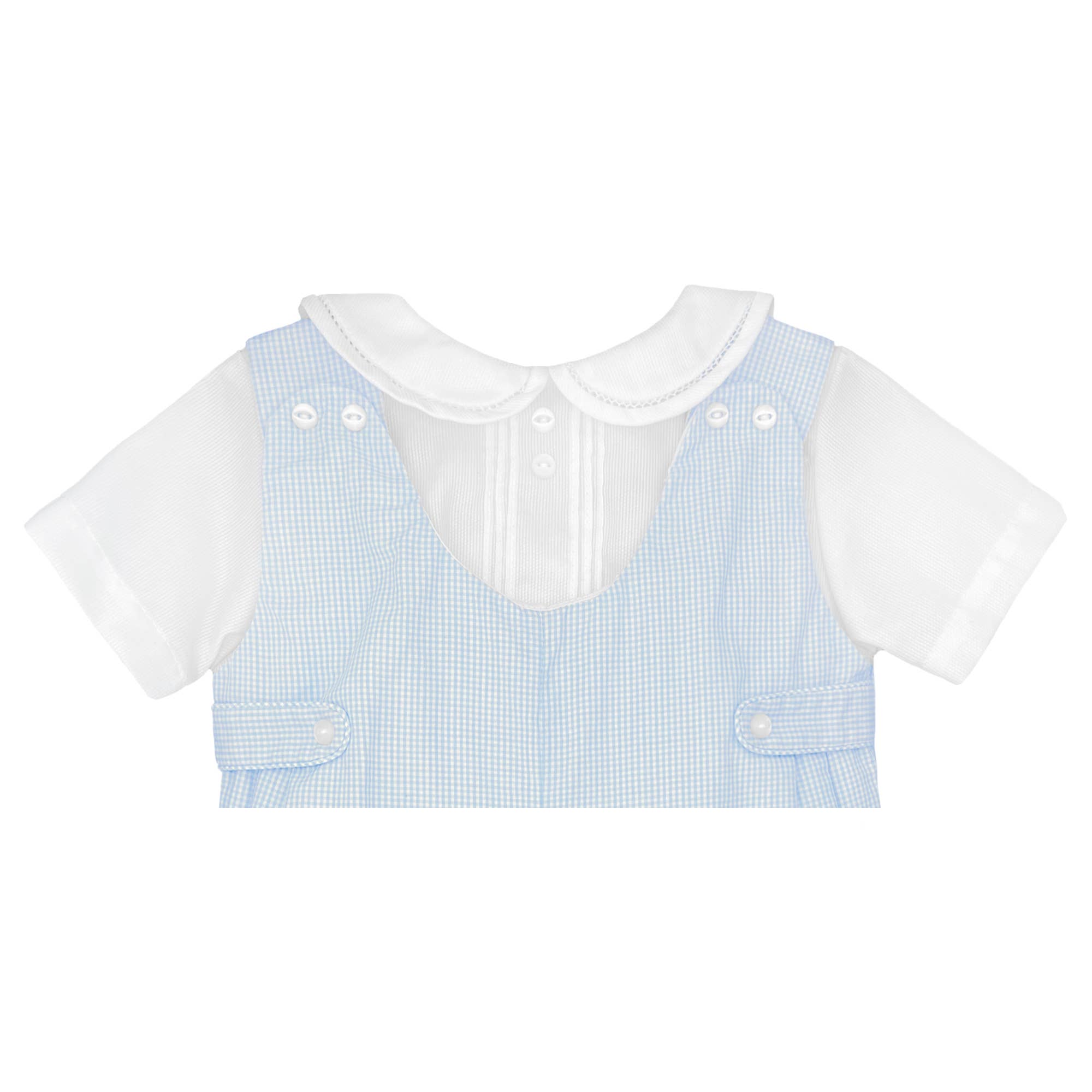 Boy’s Romper with Side Tabs & Matching Hat