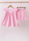 Girl’s Big Sister Pink 2 Piece Short Set