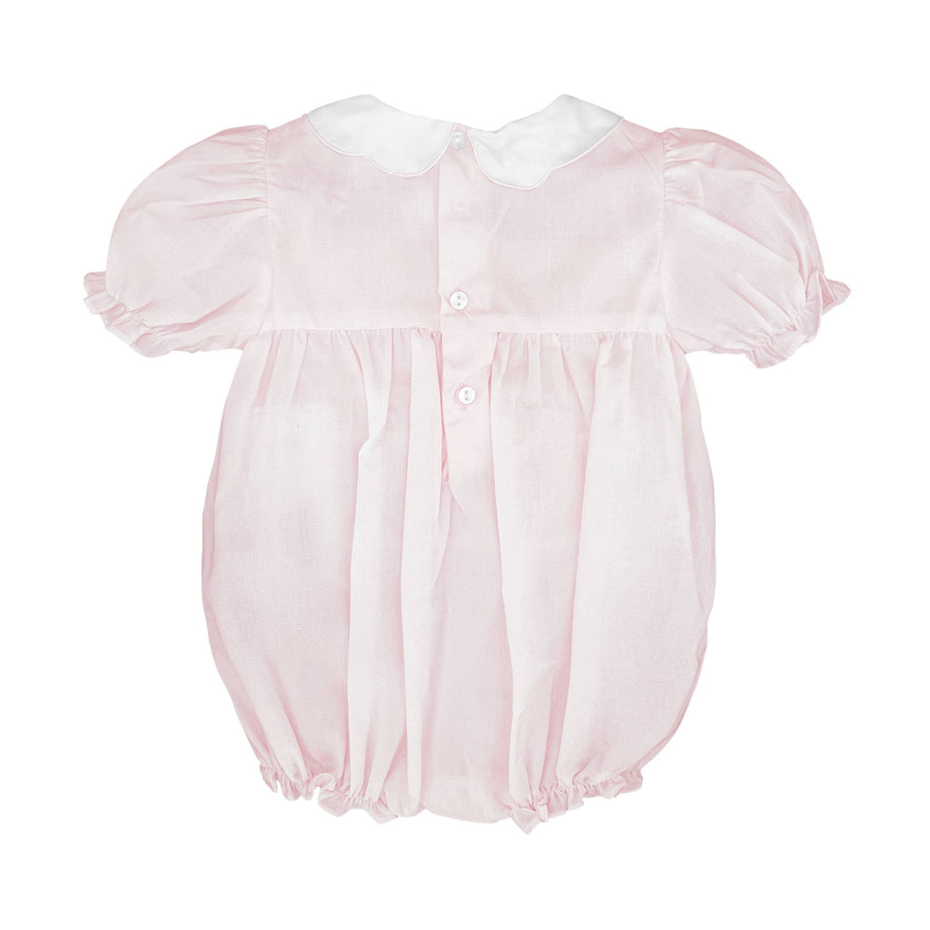 Girl's Hand Embroidered Smocked heirloom Bubble & Matching Hat