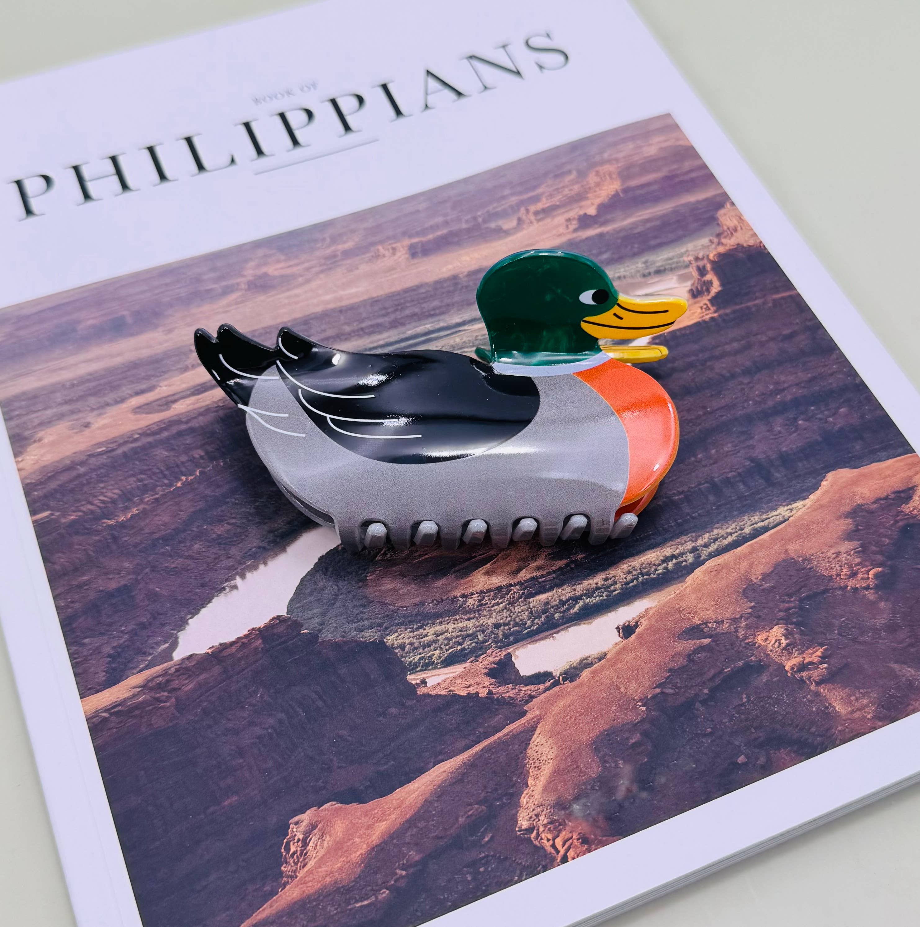 JUMBO MALLARD DUCK HAIR CLAW CLIPS | 40H1028