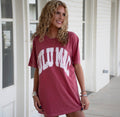 Lulu Mac Maroon Polka Dot T-shirt Women’s