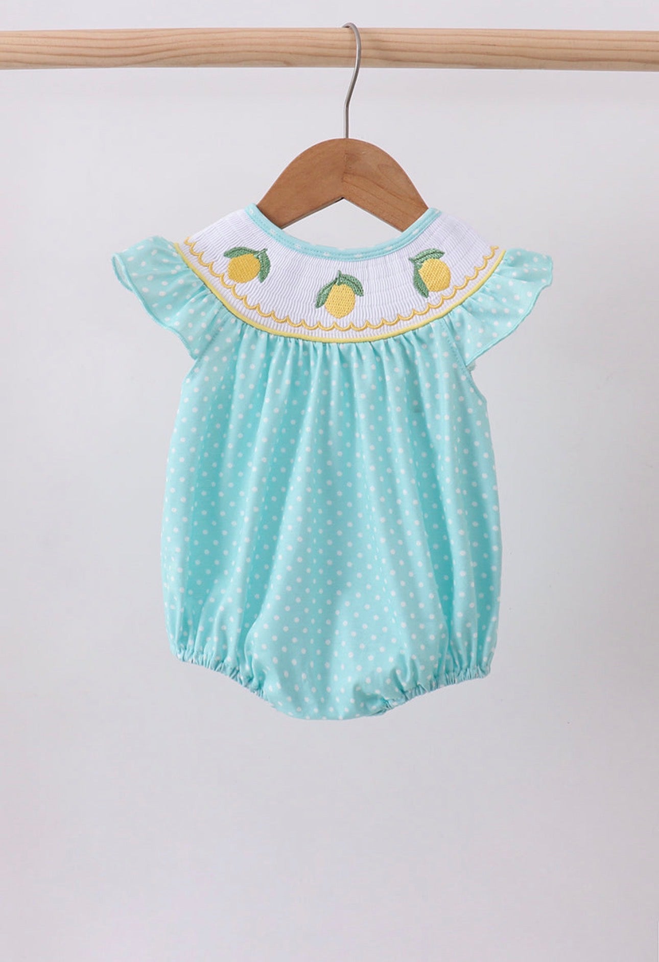 Smocked Lemon Bubble Girl’s