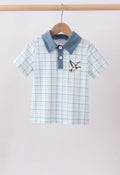 Boy’s mallard quarter button up Polo ￼