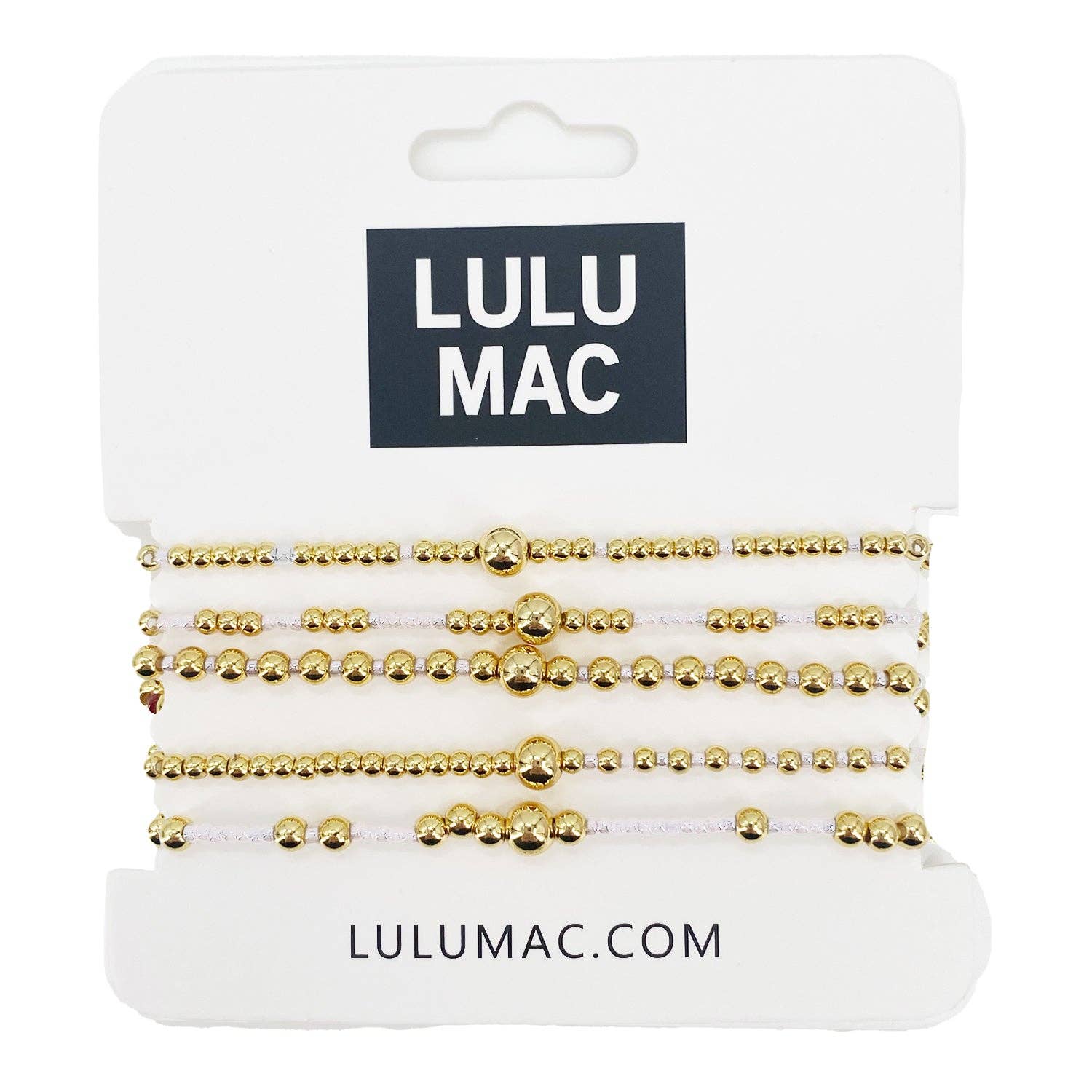 Lulu Mac gold bracelet set ￼WHITE