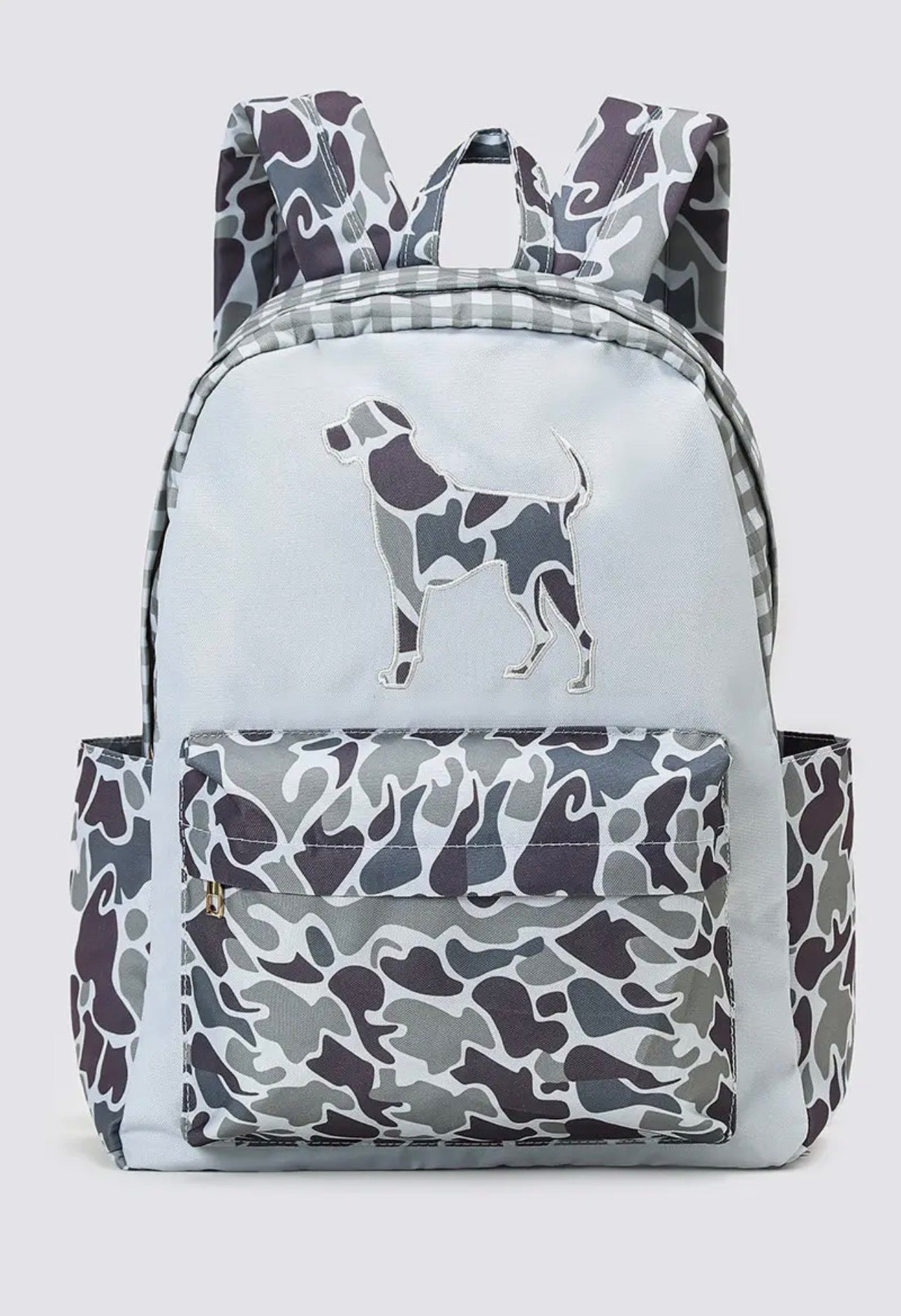 Large Dog & Camo Boy’s Wipeable Backpack