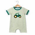Boy’s stripped tractor romper bubble
