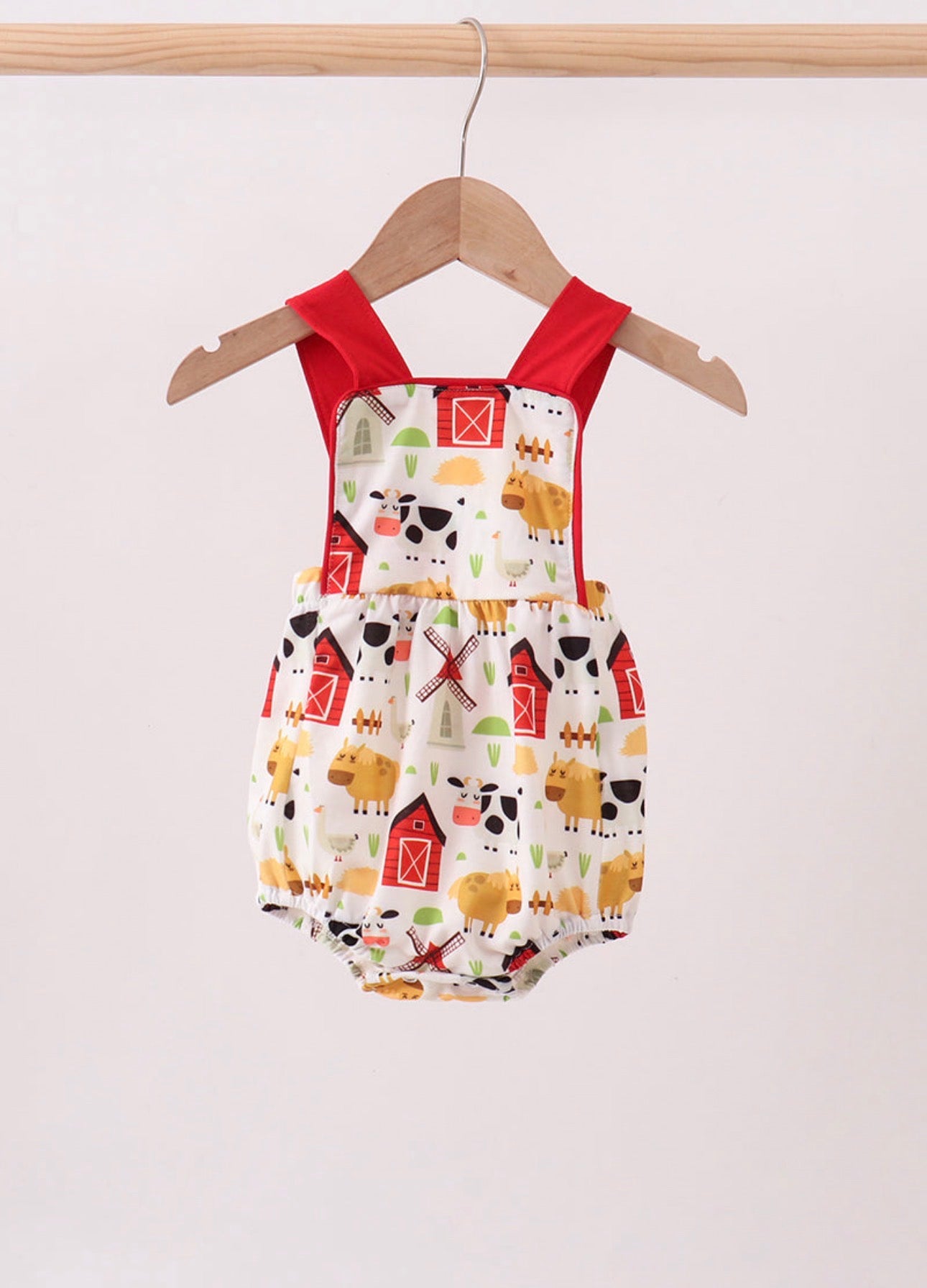 Red farm animal bubble