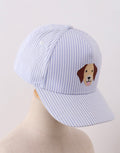 Seersucker Dog Hat Adjustable