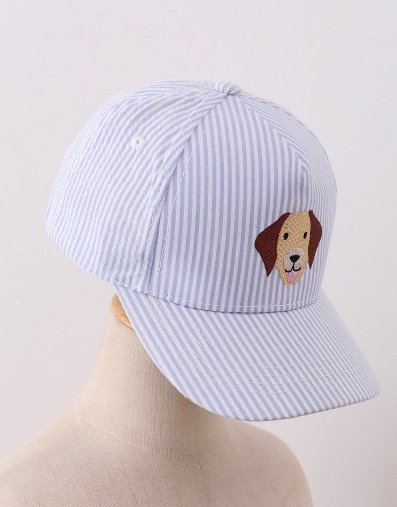 Seersucker Dog Hat Adjustable