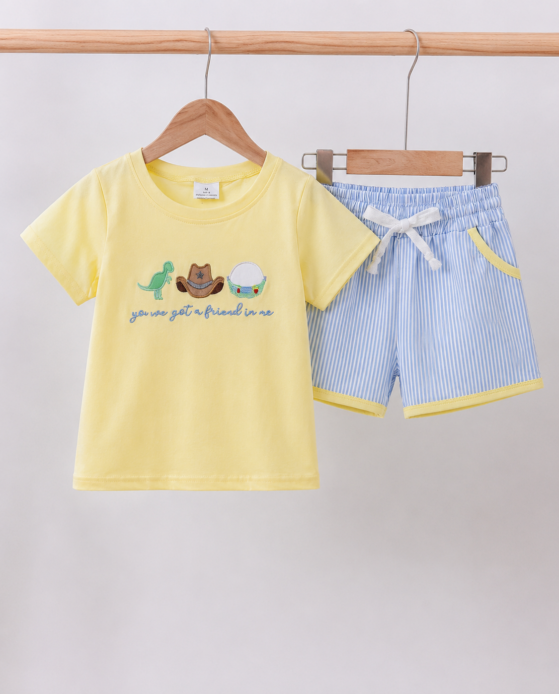 Boy’s “You’ve got a friend in me” character 2pc shorts set