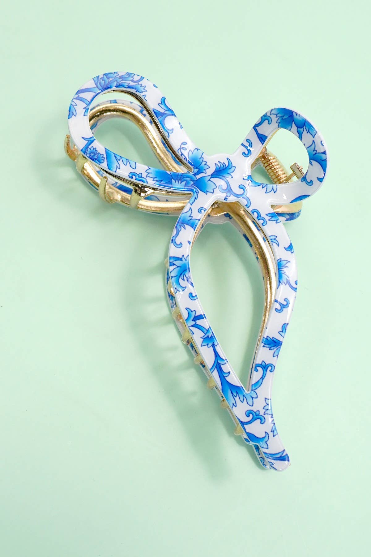 JUMBO CELLULOSE CASTING BOW HAIR CLAW CLIPS | 40H759
