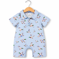 Boys mallard duck hunting blue romper bubble ￼