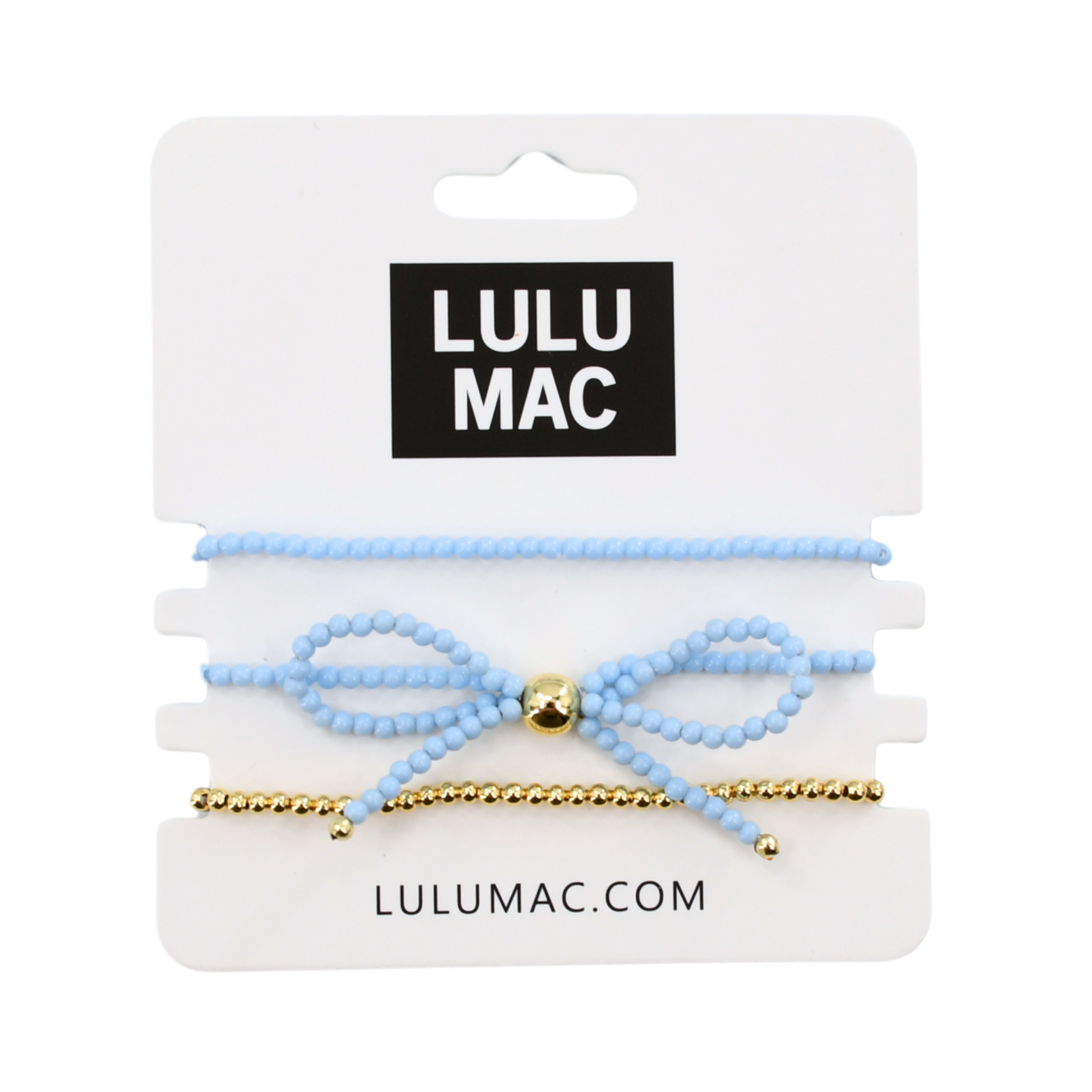 Lulu Mac bracelet set ￼BOW-LIGHT BLUE-3