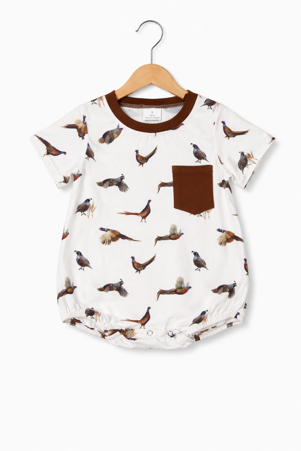 Boy’s Mallard Duck Bird white pocket Bubble