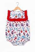 Girls, red ruffle, disco, cowgirl, red white blue bubble