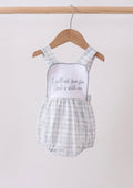 Boys blue Faith quote embroidered bubble ￼