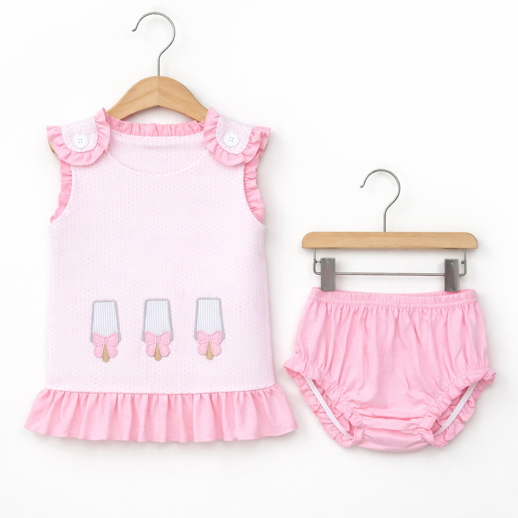 Pink Popsicle Bloomer Set Girl’s