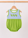 Stripped Embroidered Fish Bubble Boy's