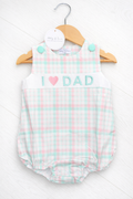 Boy’s Plaid “I ❤️ DAD” Bubble