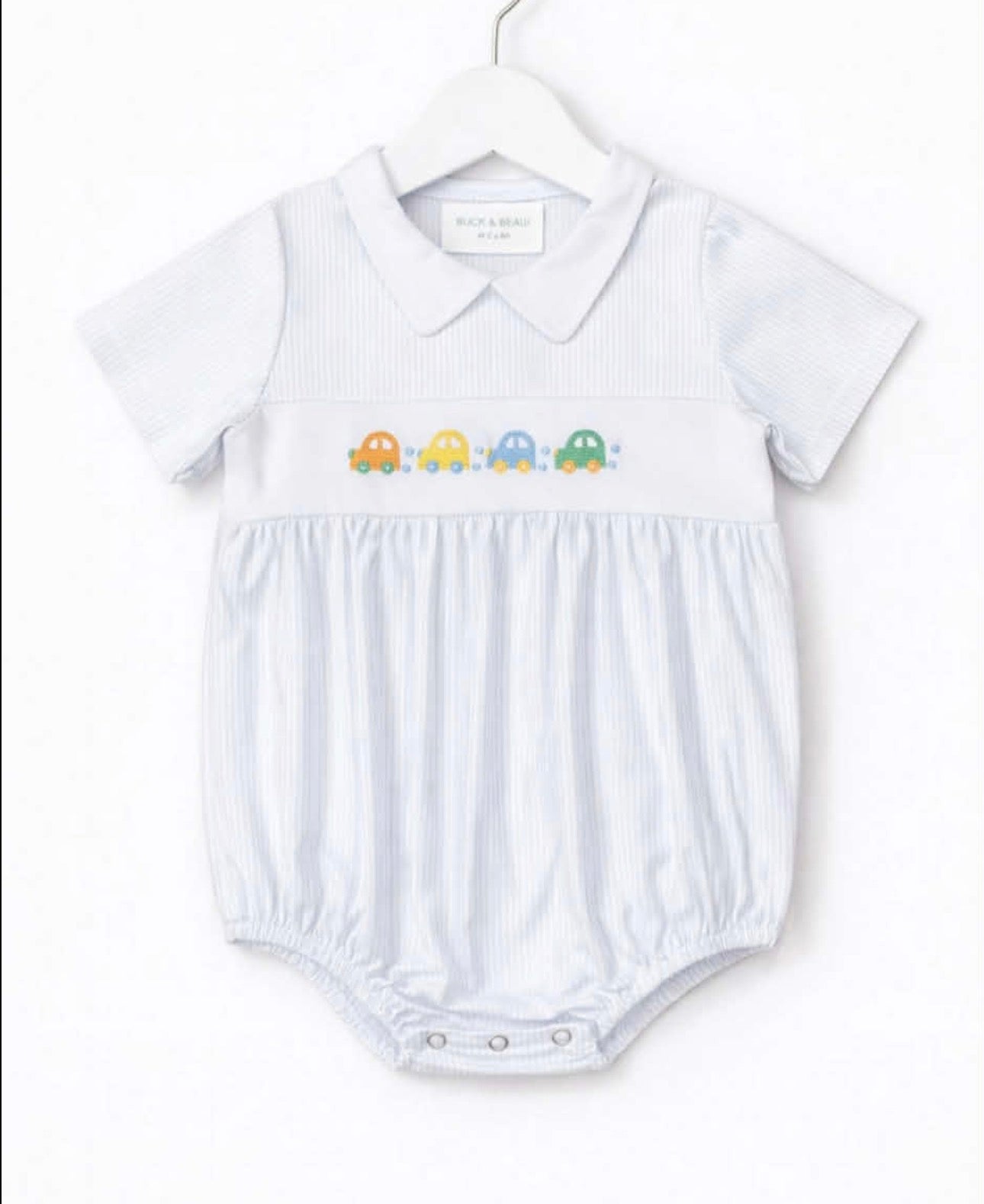 Boy’s Car Collar Bubble White