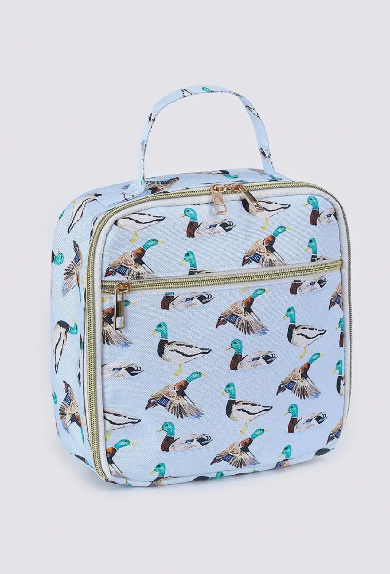 Mallard duck blue boy’s large wipeable backpack, Lunchbox, or Duffle Bag￼