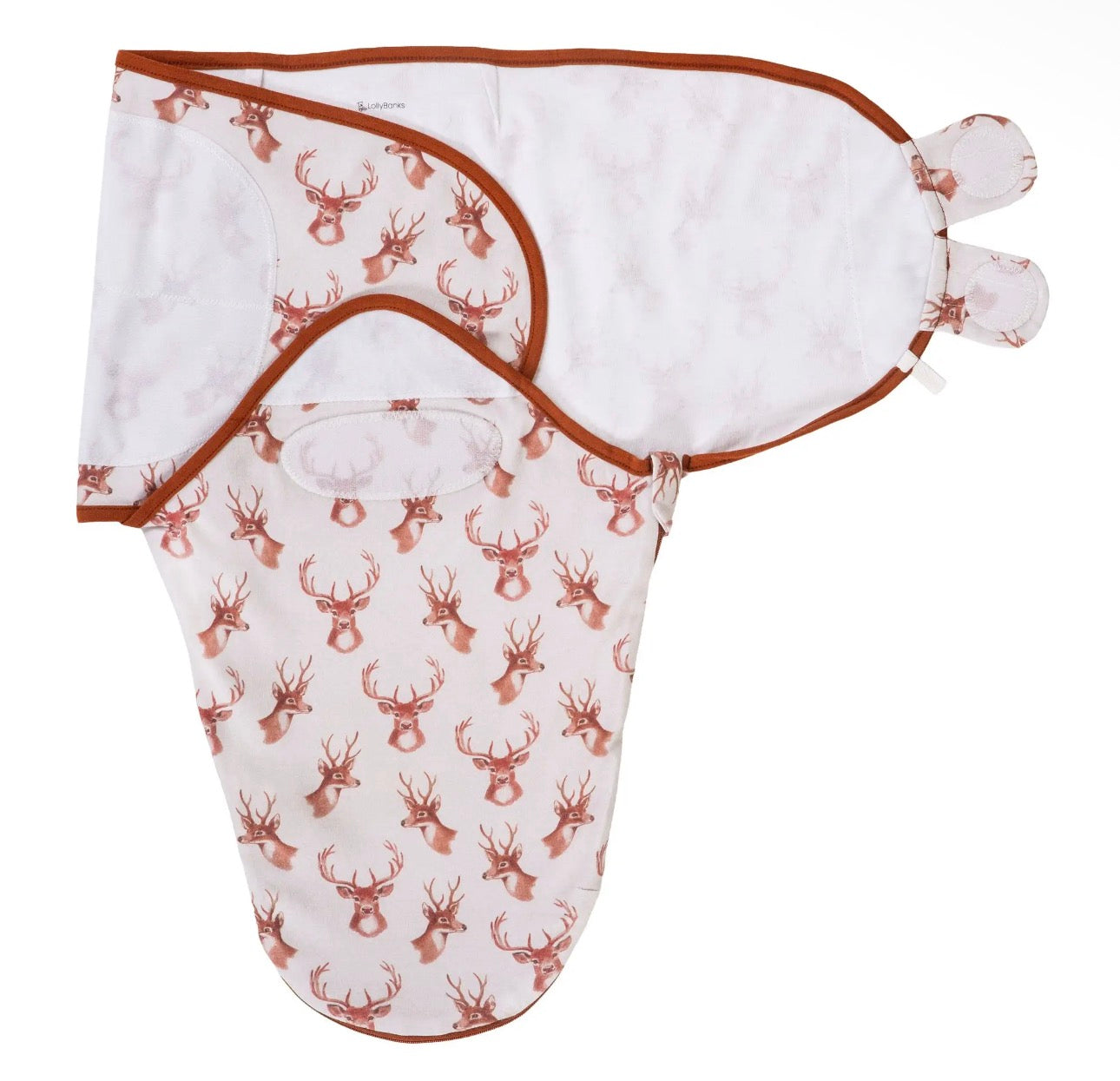 Deer Cotton Velcro Newborn Swaddle Sack