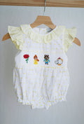 Girl’s Prince & Beast Hand Smocked Bubble