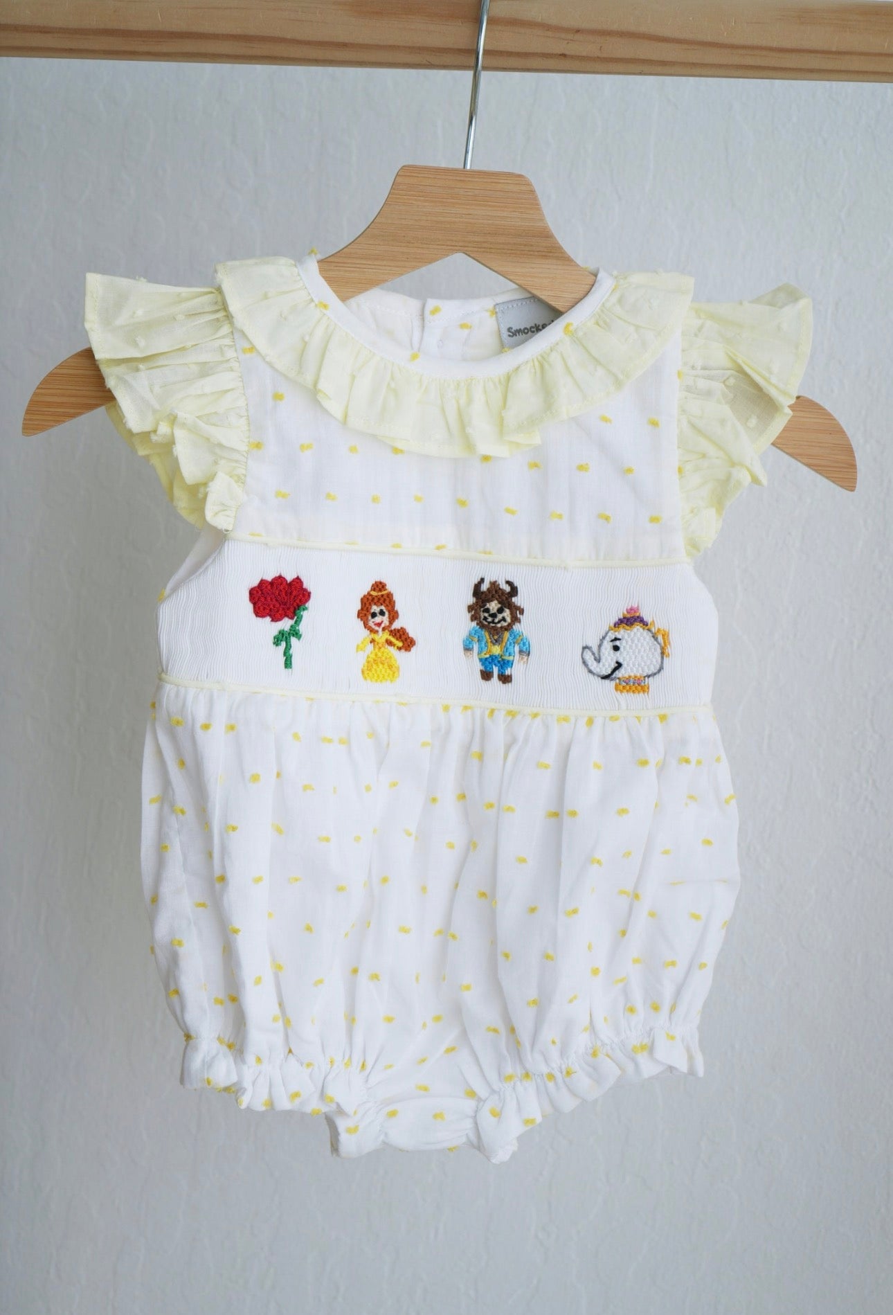 Girl’s Prince & Beast Hand Smocked Bubble