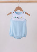 Embroidered Car Tractor Blue bubble Boy’s