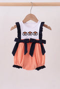 Auburn embroidery ruffle stripe bubble Girl’s
