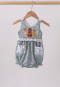 Girl’s Puppy Floral Bubble