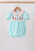 Smocked Princess Embroidered Bubble Girl’s