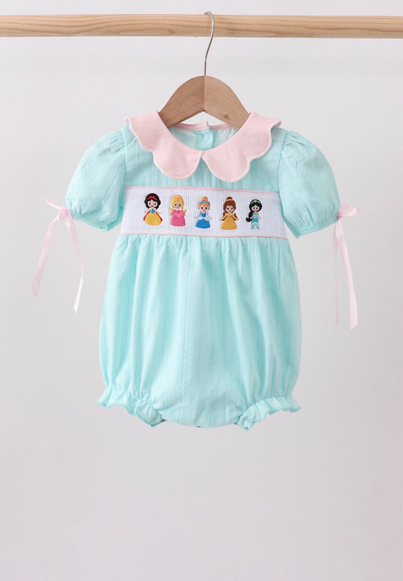 Smocked Princess Embroidered Bubble Girl’s