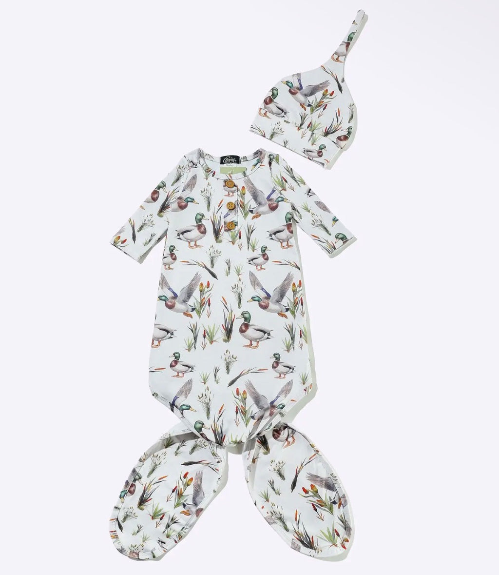 Simple Mallard Duck Knotted Gown & Hat Boy