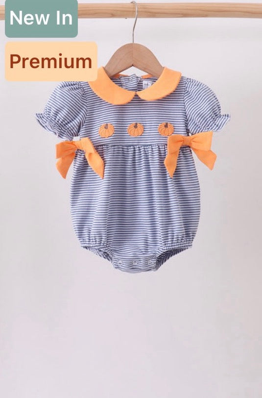 Girl’s Stripped Pumpkin Bubble