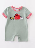 Boy’s French Knot Barn Farm Romper