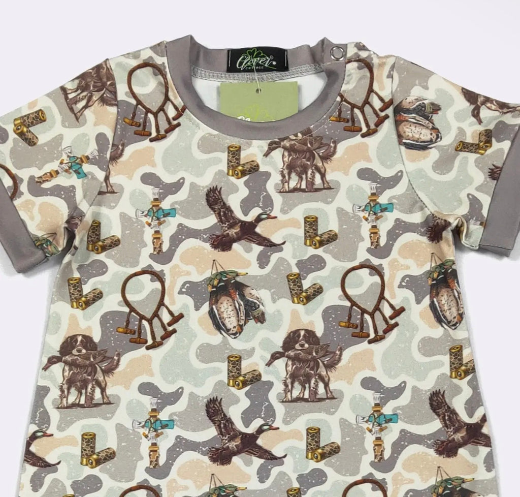 Camo Hunting Romper Mallard Duck Call Boy