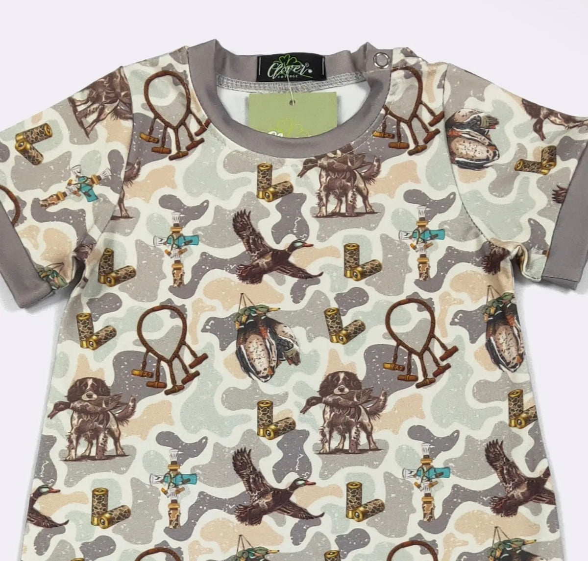 Camo Hunting Romper Mallard Duck Call Boy