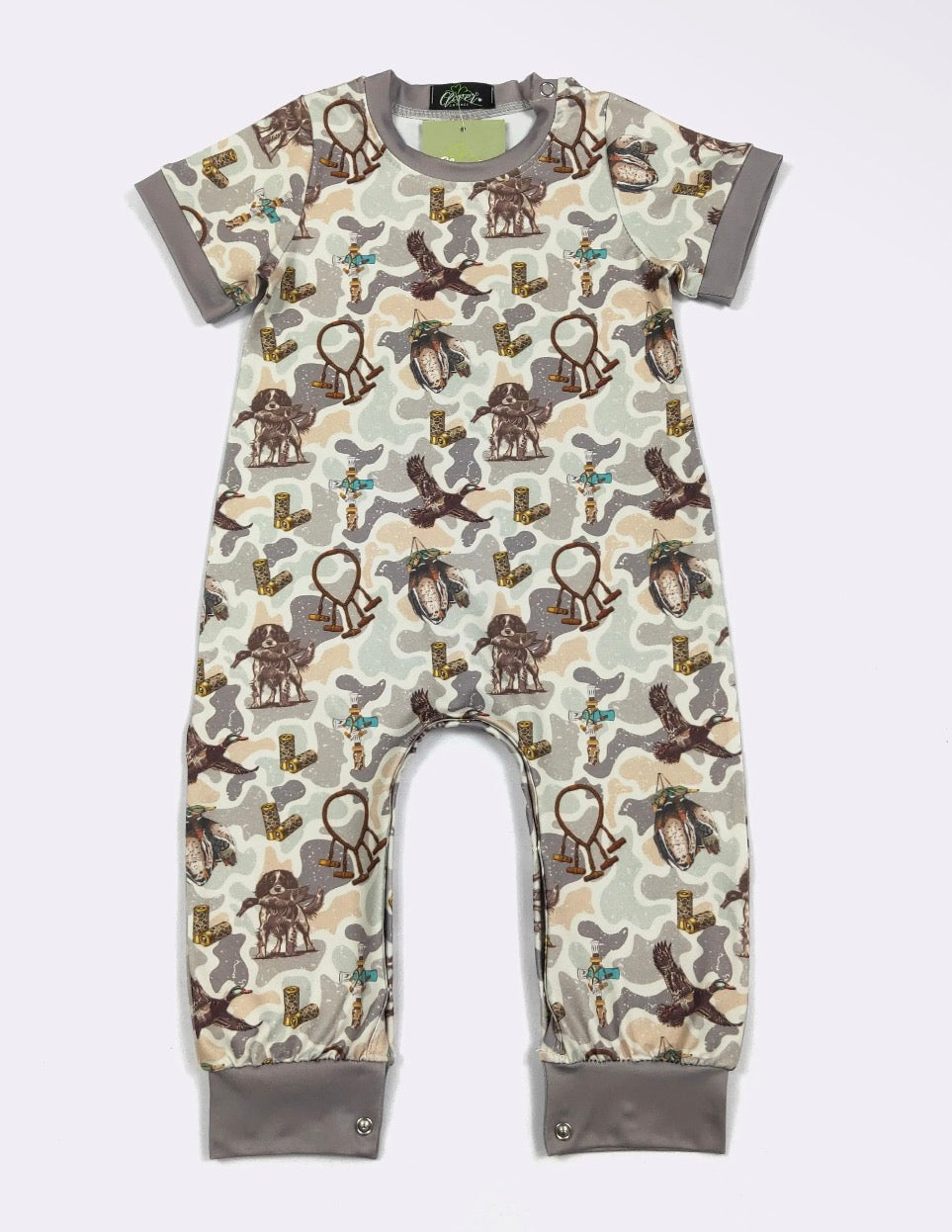 Camo Hunting Romper Mallard Duck Call Boy