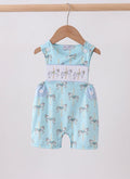 Boy’s Smocked carousel Jon Jon￼