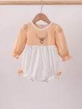 Beige deer embroidery bubble Girl’s Hunting￼