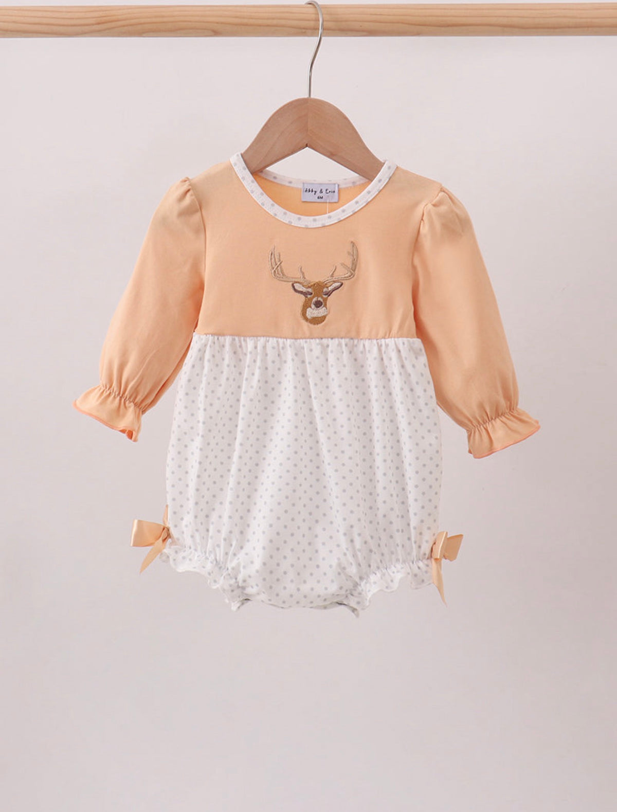 Beige deer embroidery bubble Girl’s Hunting￼