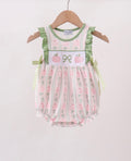 Sage pumpkin embroidery ruffle bubble fall girls