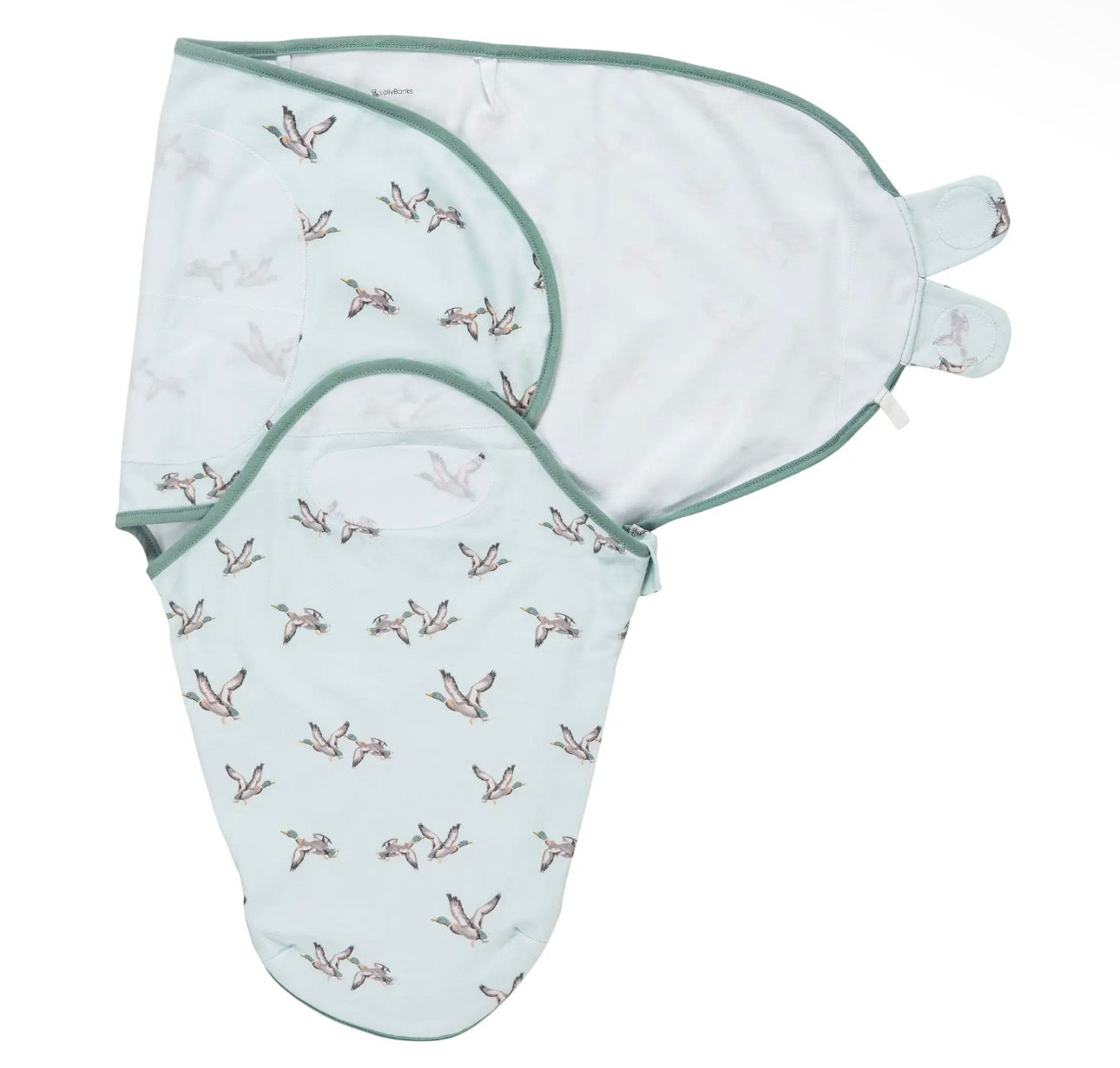 Cotton Velcro Newborn Mallard Duck Swaddle Sack
