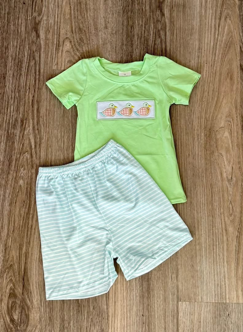 Boy’s Mallard Duck 2pc Shorts Set