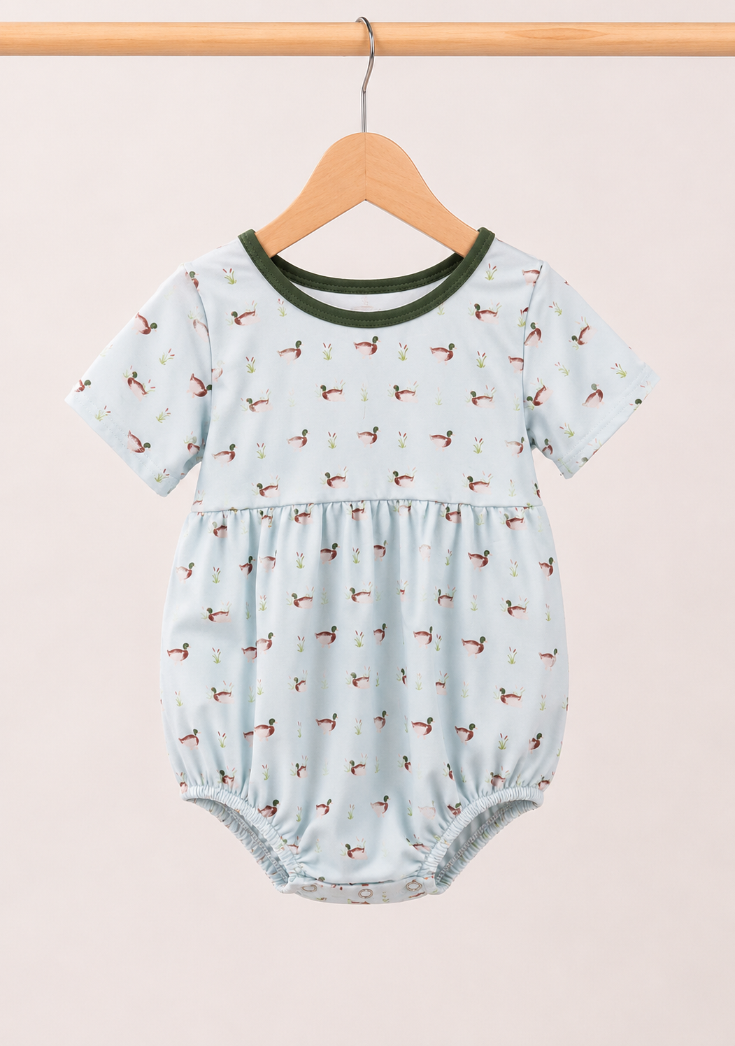 Boy’s blue Mallard duck simple bubble