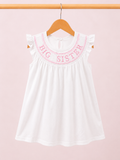 Girl’s white smocked Big sister dress