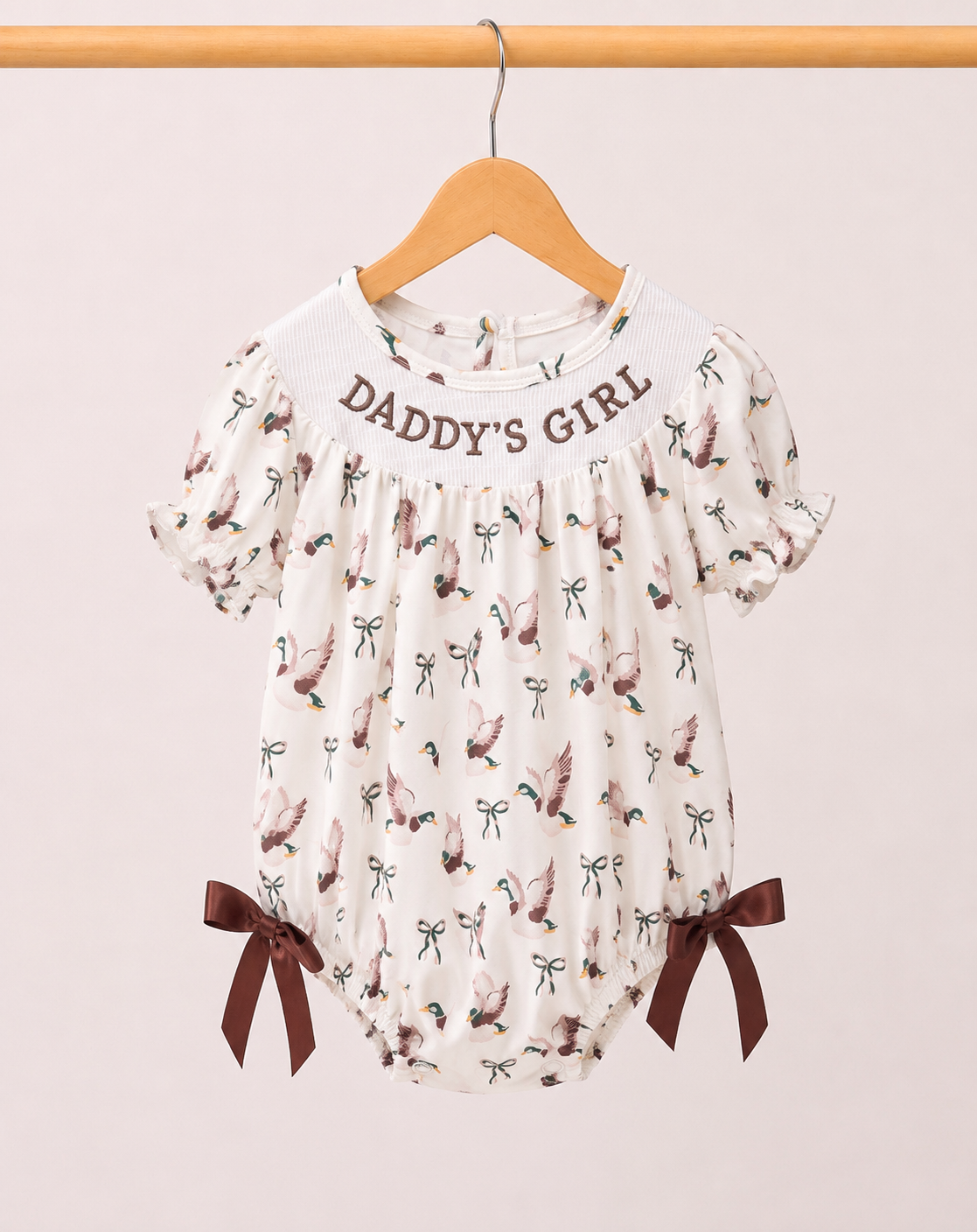 Daddy’s Girl Smocked Mallard Bubble